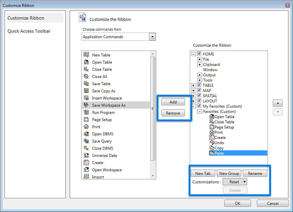 customise ribbon customise ribbon